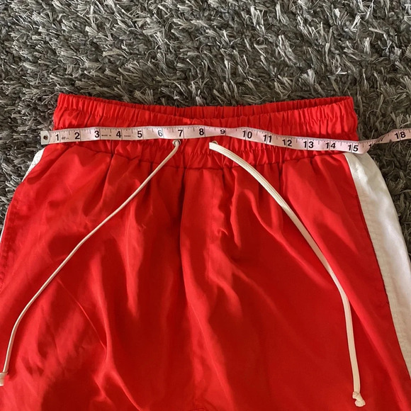 Red nylon drop crotch joggers fully lined - Picture 6 of 6